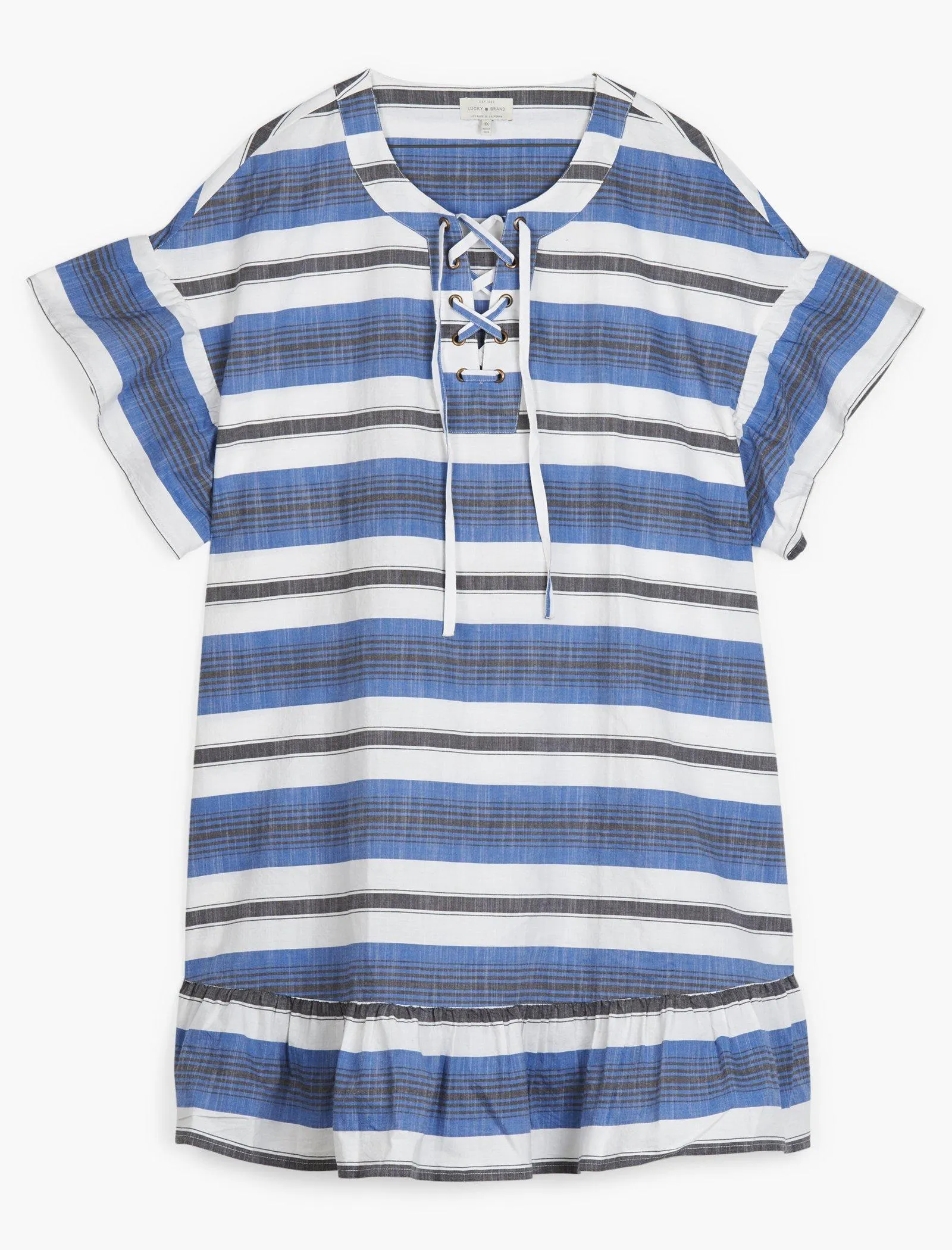 Lucky Brand Robe à Lacets Bleu Multicolore Lucky Brand