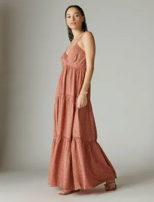 Lucky Brand Paisley Tiered Maxi Dress Aragon Multi Lucky Brand
