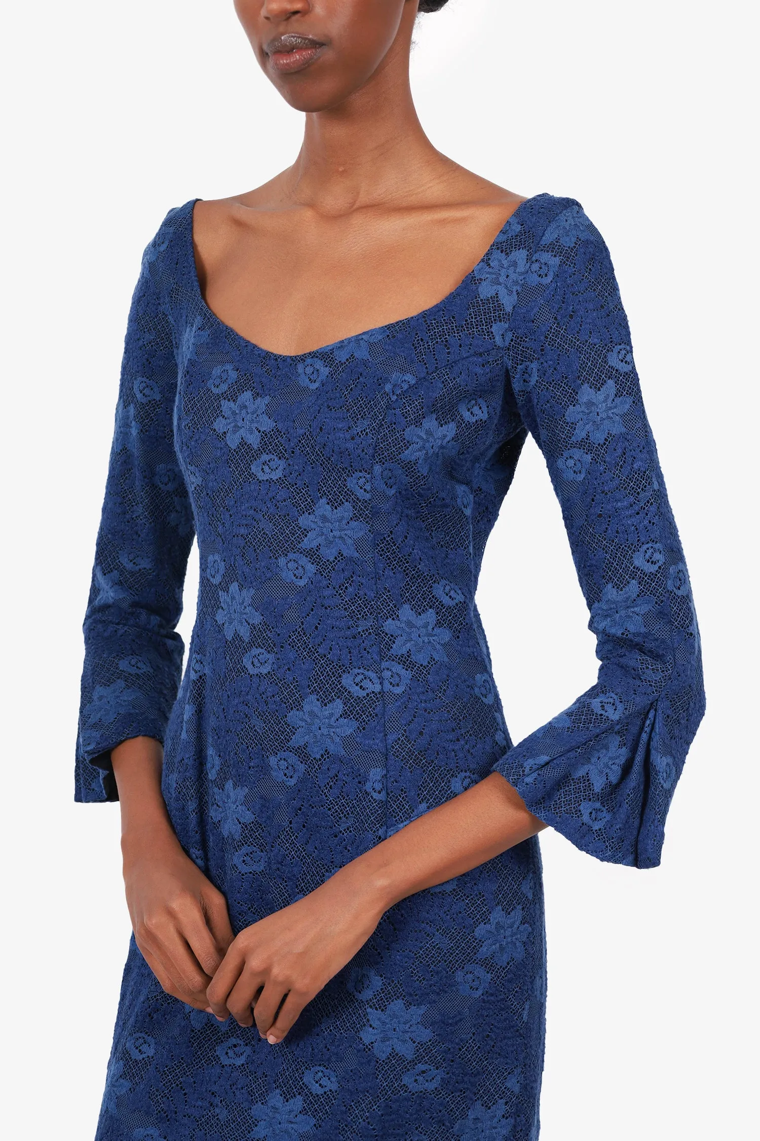 Robe en dentelle bleue L'wren Scott Taille 42