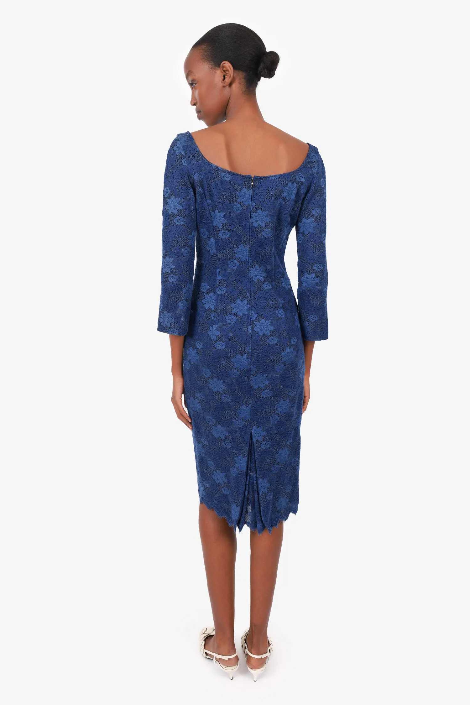 Robe en dentelle bleue L'wren Scott Taille 42