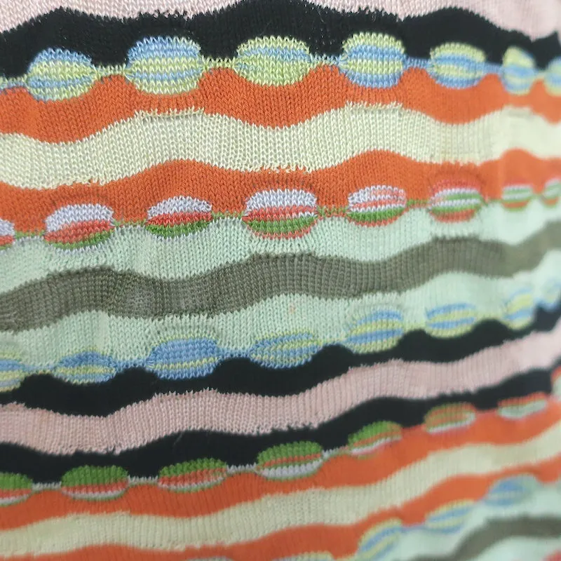 M Missoni Haut à encolure en V Rayé multicolore Taille US 8