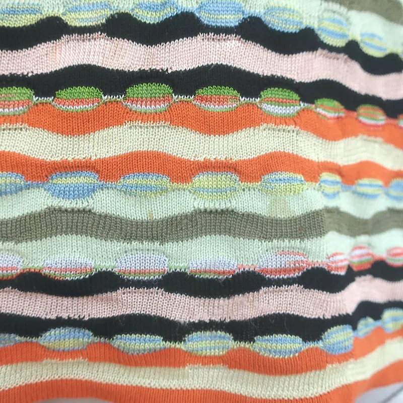 M Missoni Haut à encolure en V Rayé multicolore Taille US 8