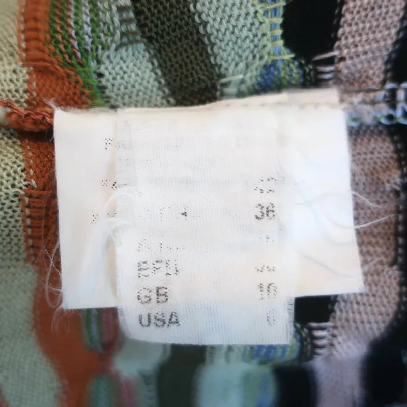 M Missoni Haut à encolure en V Rayé multicolore Taille US 8