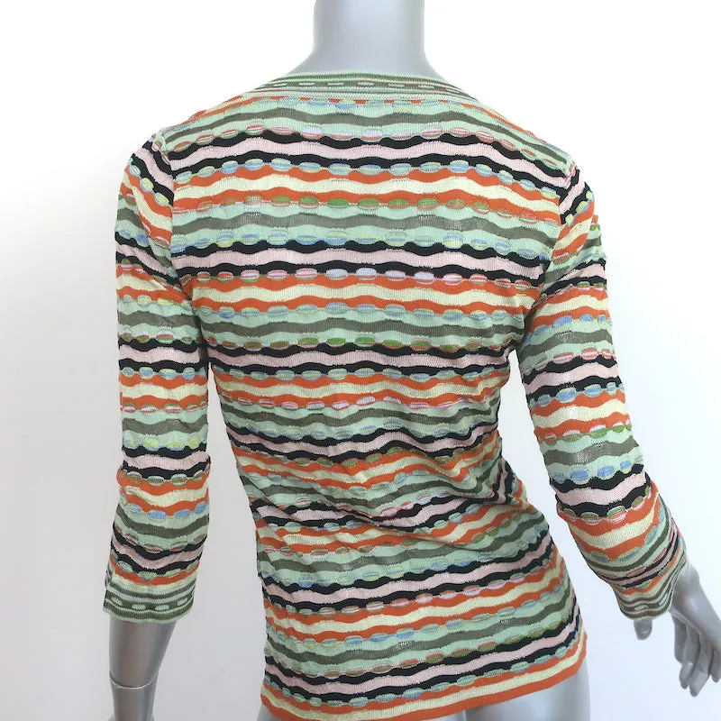 M Missoni Haut à encolure en V Rayé multicolore Taille US 8