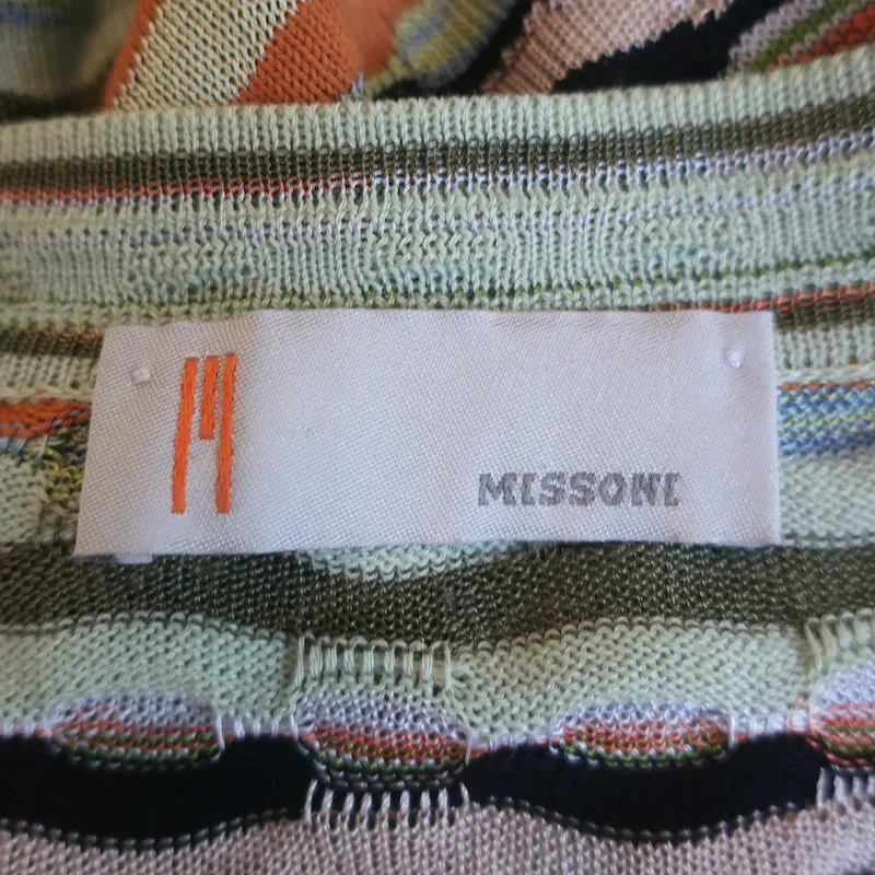 M Missoni Haut à encolure en V Rayé multicolore Taille US 8