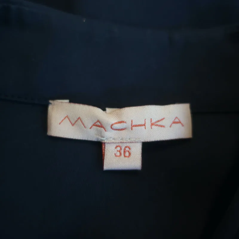 Chemise boutonnée Machka ornée d'un nœud marine en popeline taille 36 manches longues