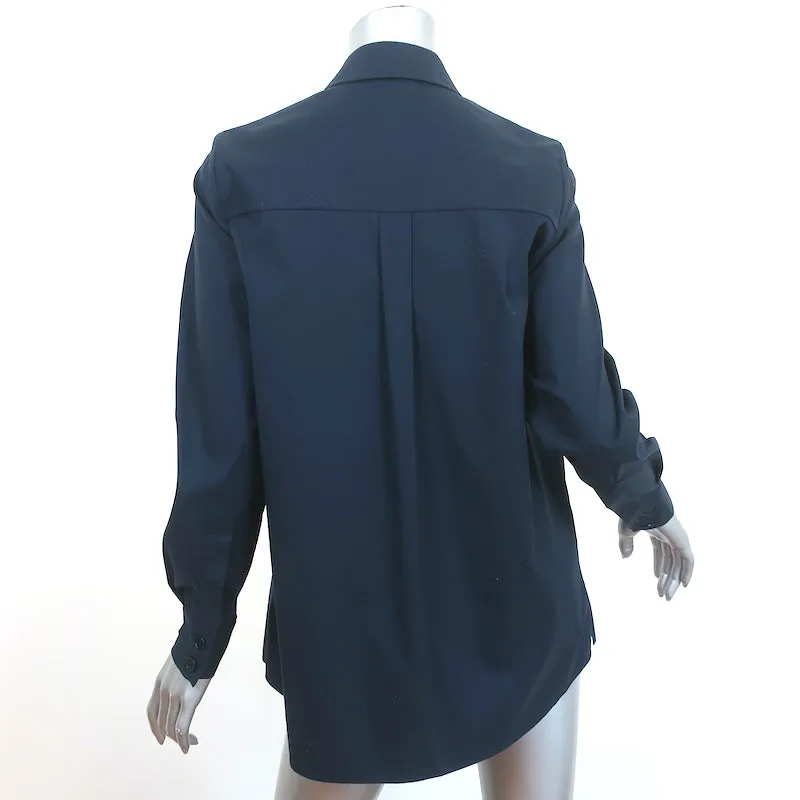 Chemise boutonnée Machka ornée d'un nœud marine en popeline taille 36 manches longues