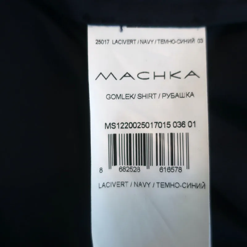 Chemise boutonnée Machka ornée d'un nœud marine en popeline taille 36 manches longues