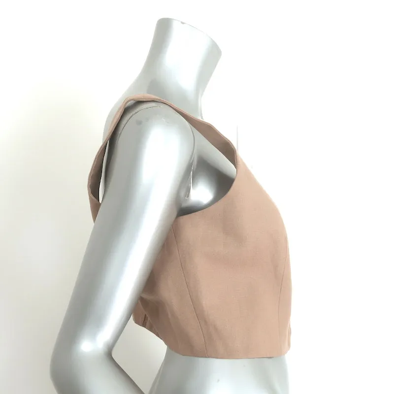 Mara Hoffman Aisha Haut Court Beige Tencel-Lin Taille 8 NEUF