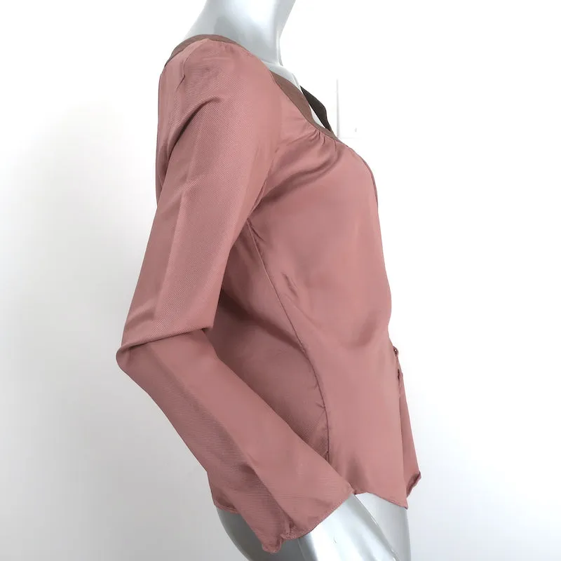 Marni Blouse asymétrique à boutons Rose antique en mélange de soie Taille 38 Haut à manches longues