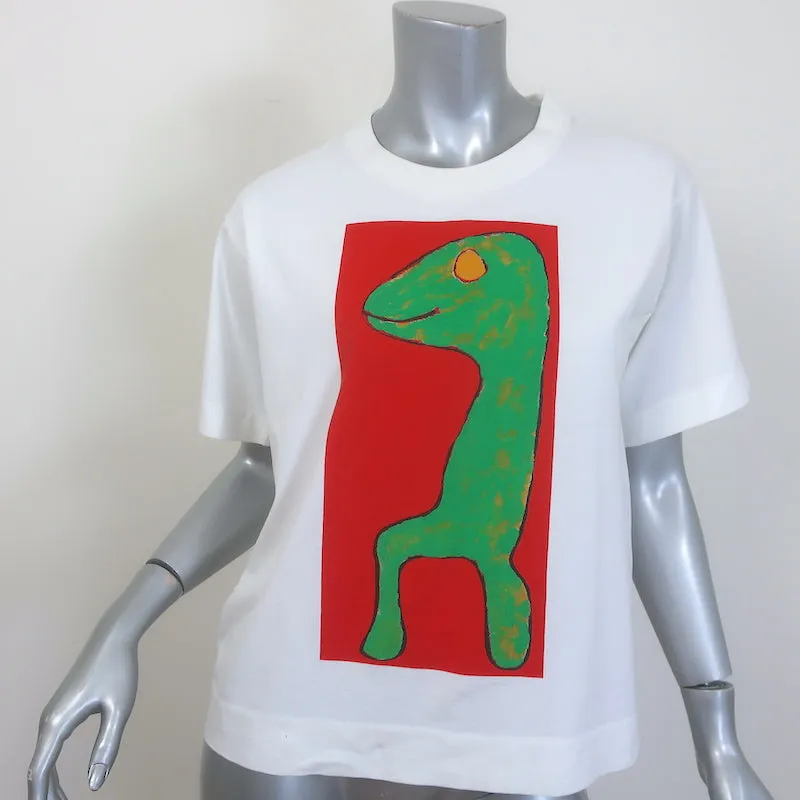 T-shirt graphique Marni Dinosaure Blanc en mélange de coton Taille 40 Manches courtes