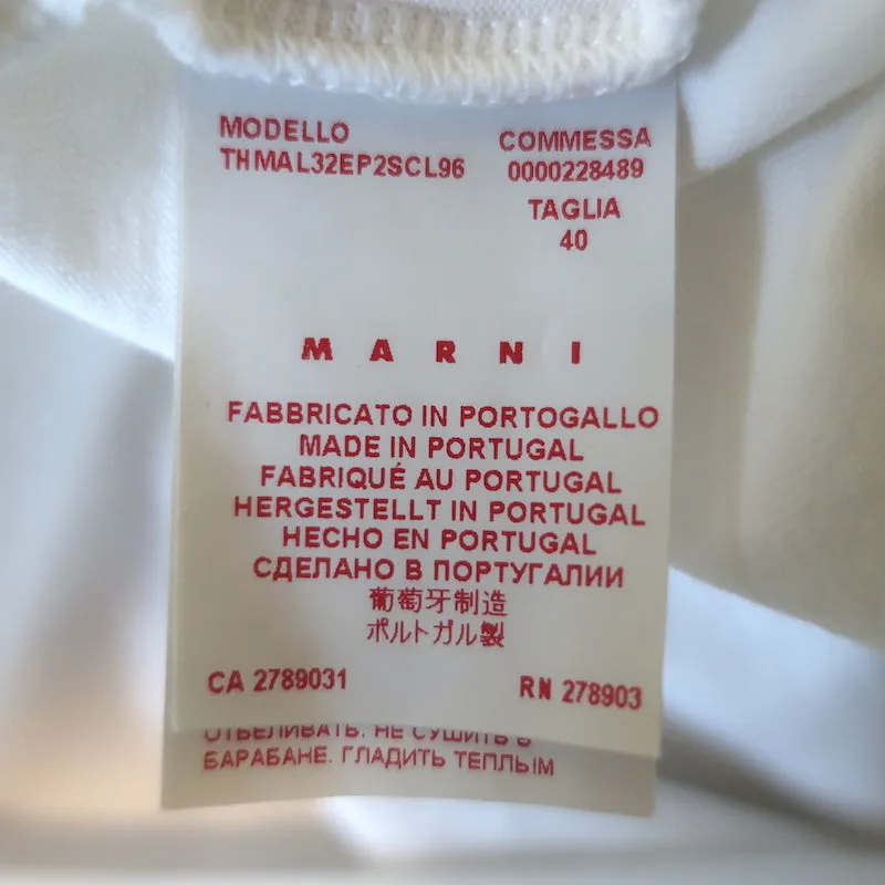 T-shirt graphique Marni Dinosaure Blanc en mélange de coton Taille 40 Manches courtes