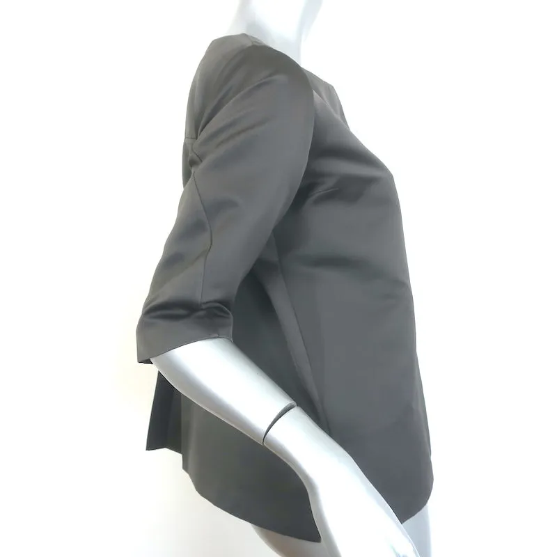 Marni Blouse à Plis Dos Satin Gris Foncé Taille 40