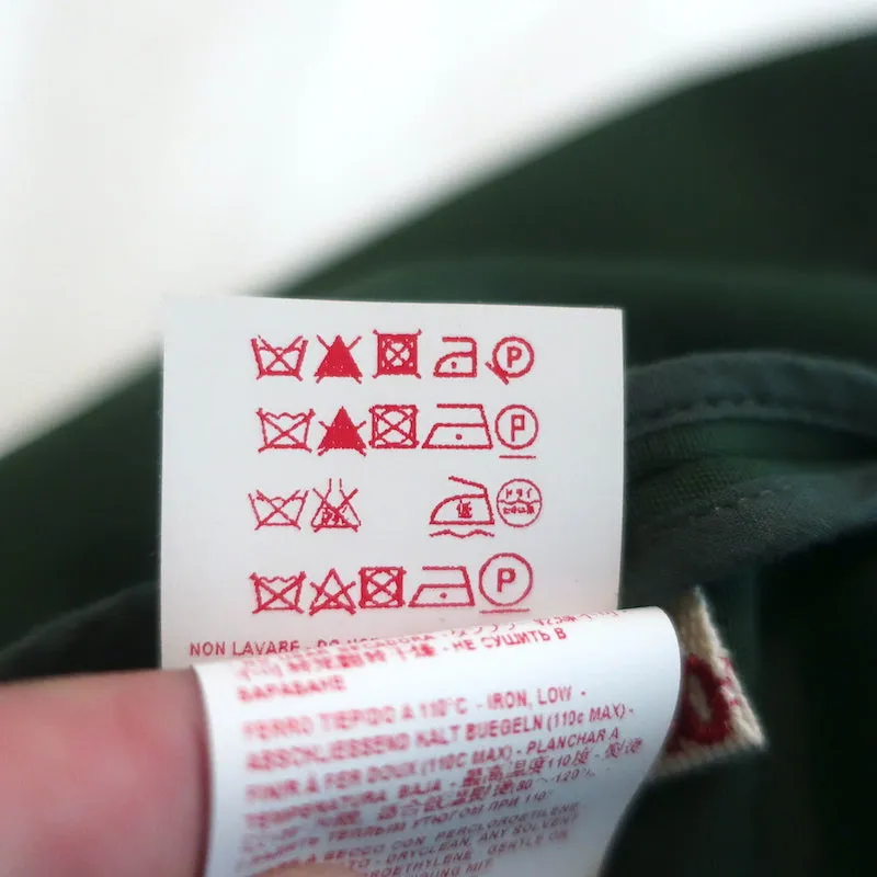 Marni Blouse à Plis Dos Vert Coton Taille 40 Manches Courtes