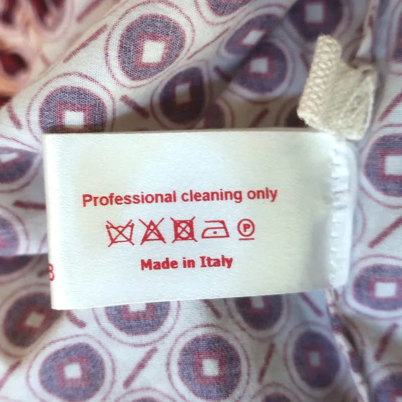 Marni Haut Sans Manches Blanc/Violet Imprimé Géométrique Coton Élastique Taille 38