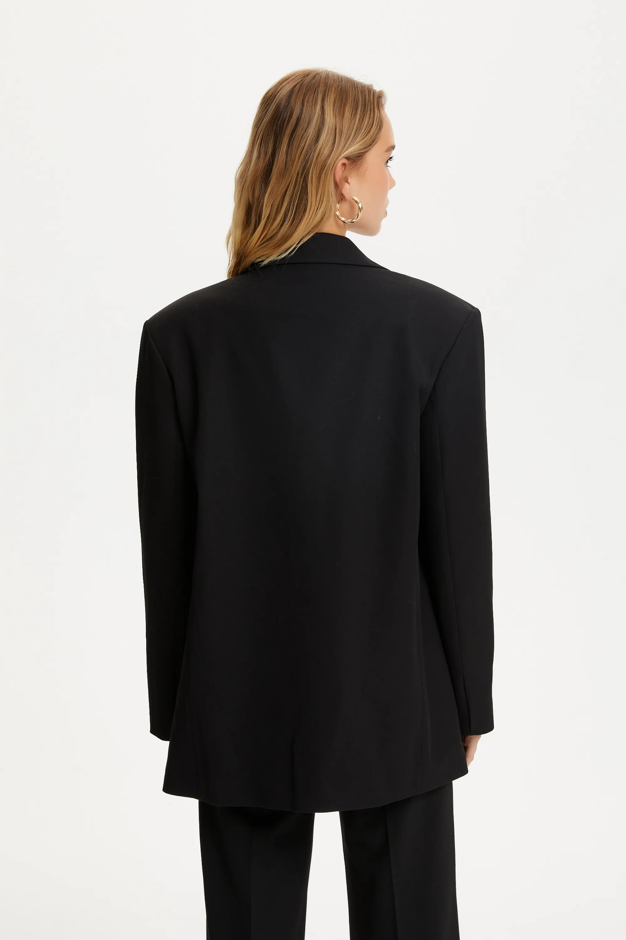 Blazer à détails de lettres métalliques