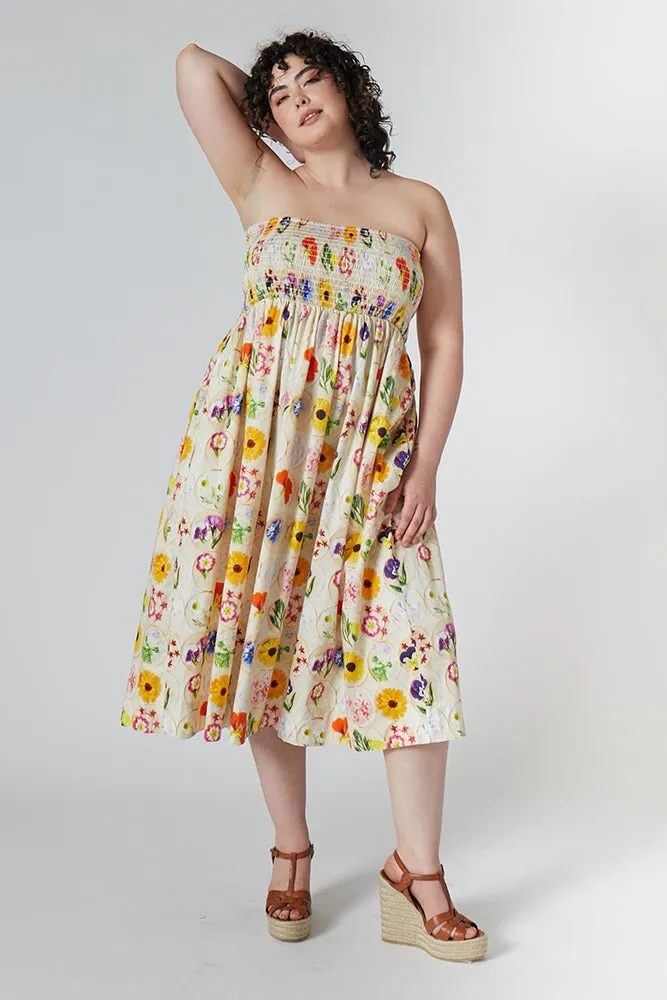 ROBE MI LONGUE SMOCKÉE MINDY