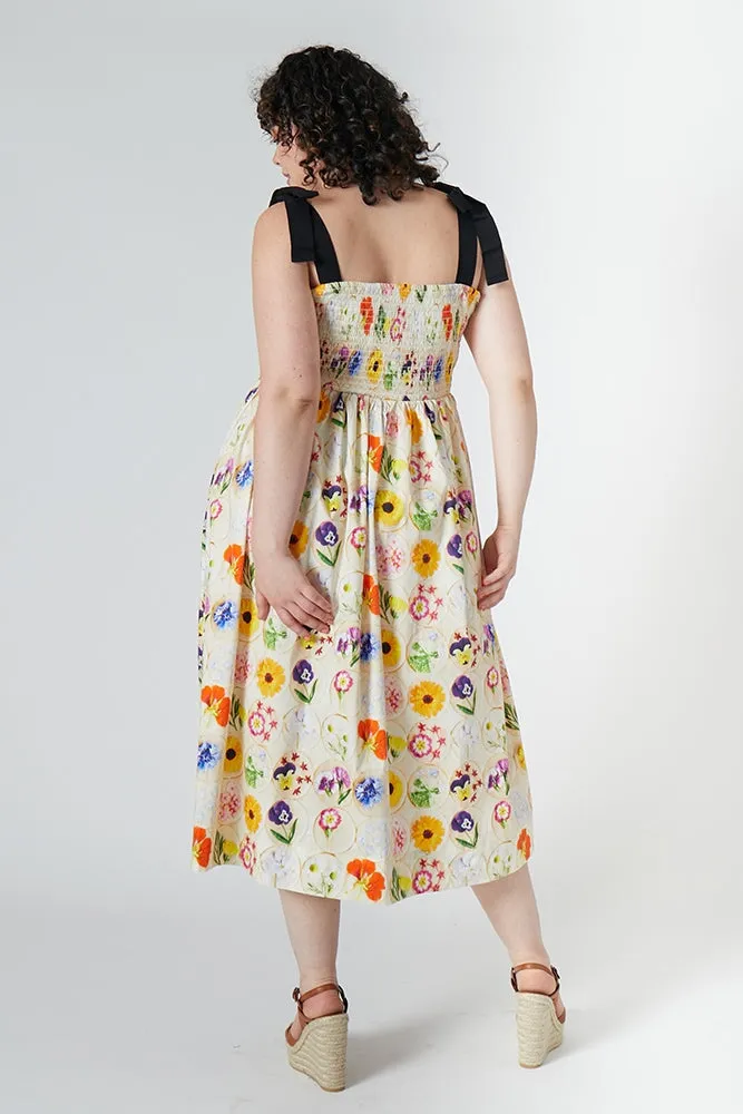 ROBE MI LONGUE SMOCKÉE MINDY