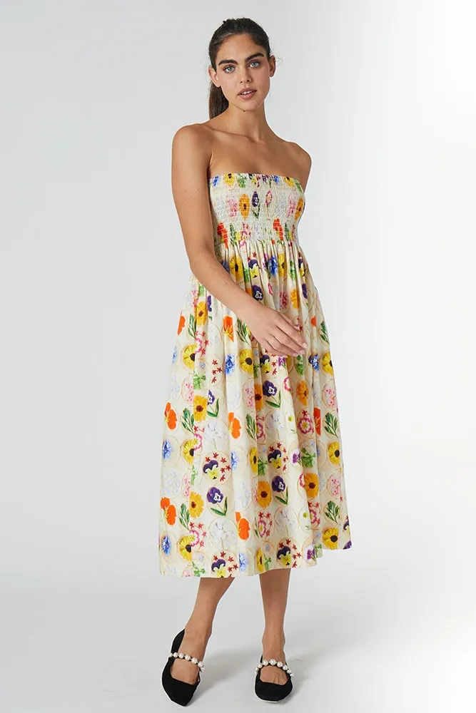 ROBE MI LONGUE SMOCKÉE MINDY