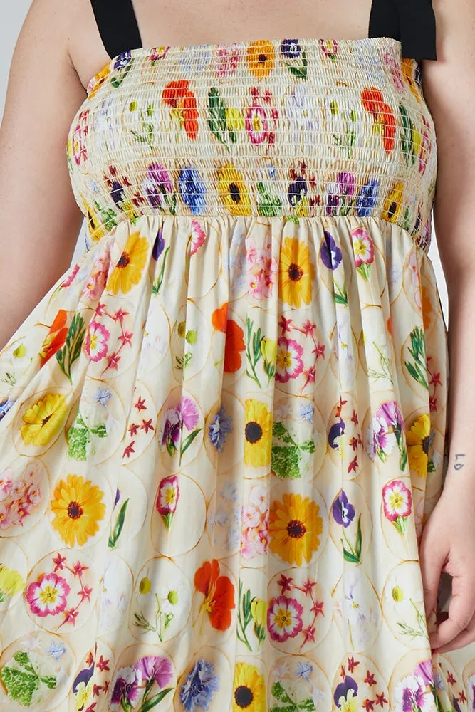 ROBE MI LONGUE SMOCKÉE MINDY