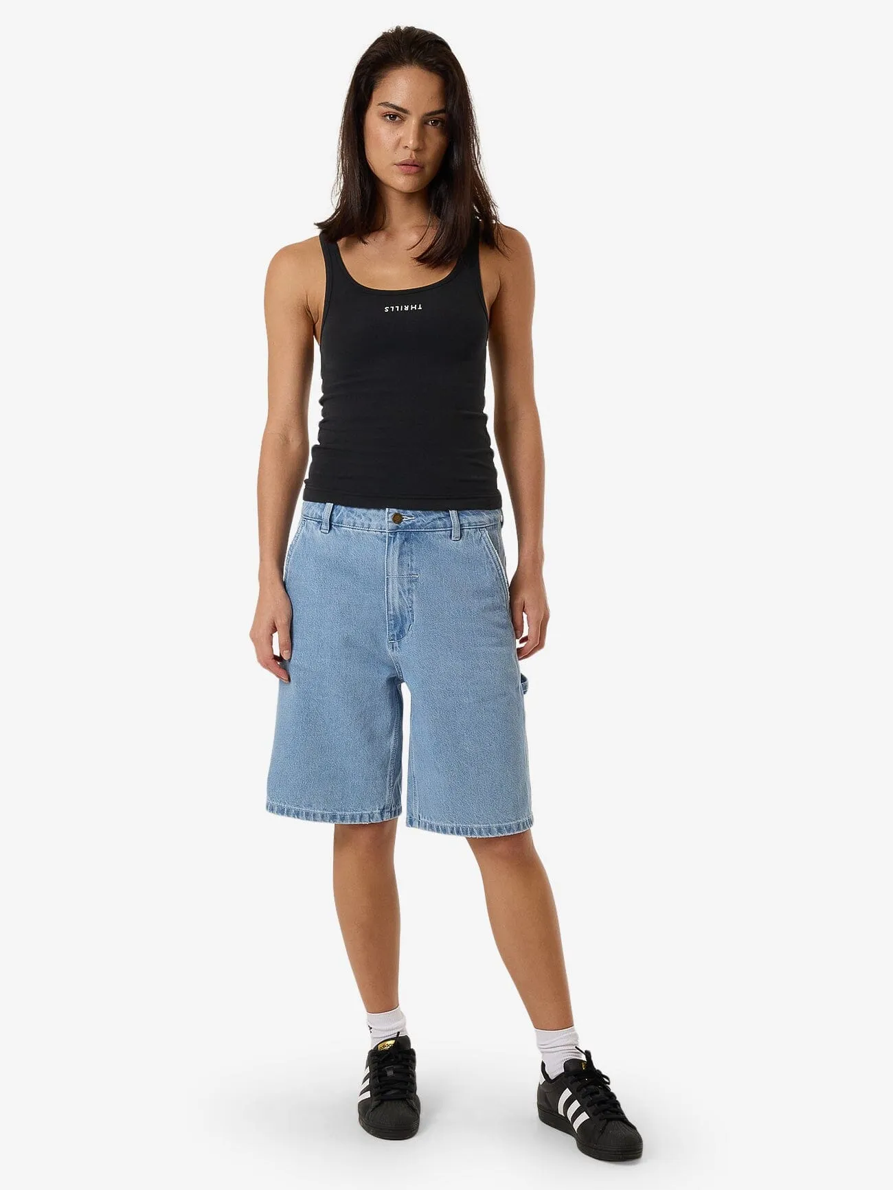 Minimal Thrills Scoop Tank - Noir Délavé