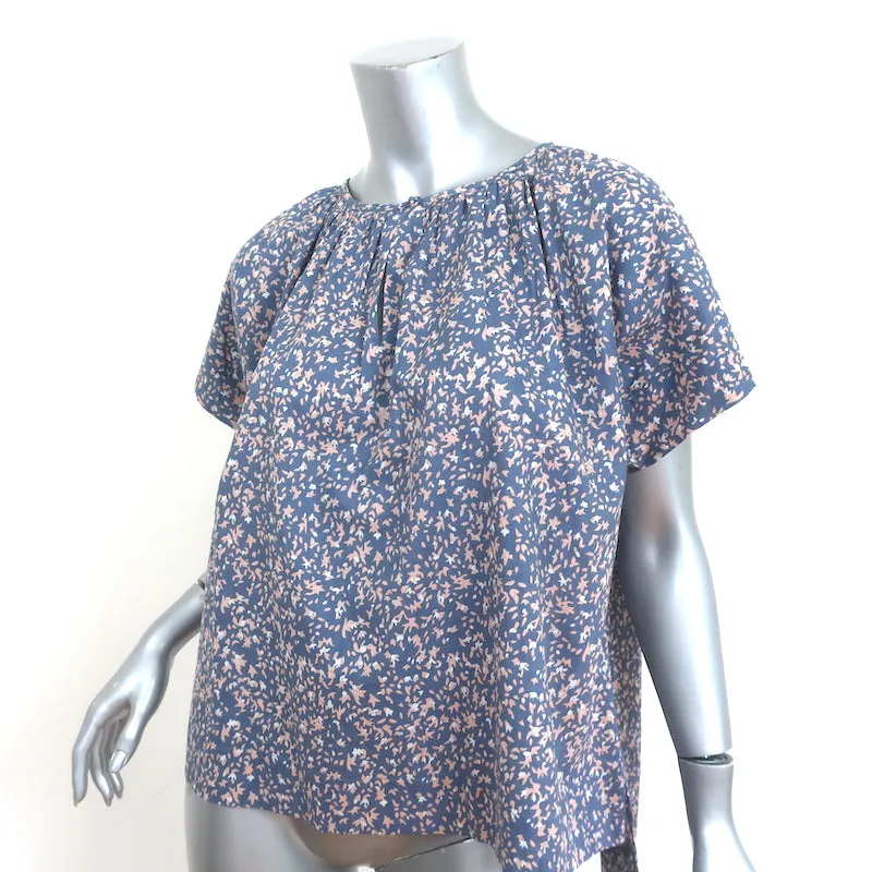 Haut de pyjama Mirth Lilas Imprimé Coton Taille Petite Blouse à Manches Courtes NEUF
