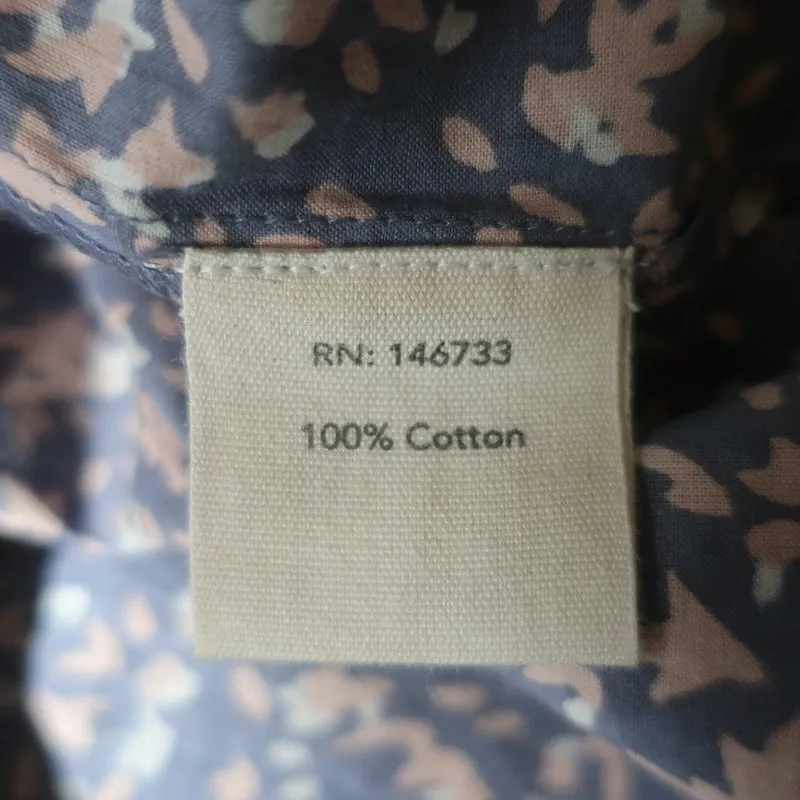 Haut de pyjama Mirth Lilas Imprimé Coton Taille Petite Blouse à Manches Courtes NEUF