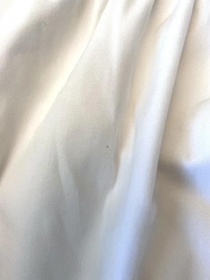 MISA Blouse décolletée Adeli en coton blanc taille extra petite avec manches nouées