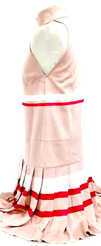 Miu Miu Italie. Robe en élasthanne rose, viscose et soie
