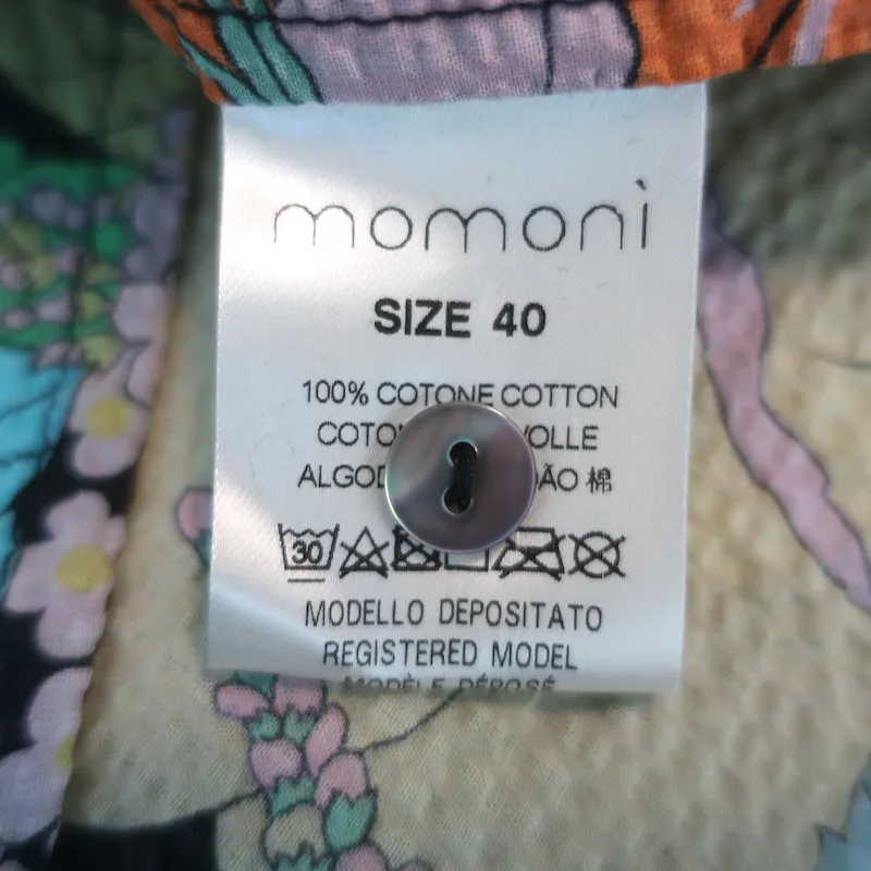 Momoni Blouse Franklin Imprimé Floral Seersucker Taille 40 Haut à Manches Longues NEUF