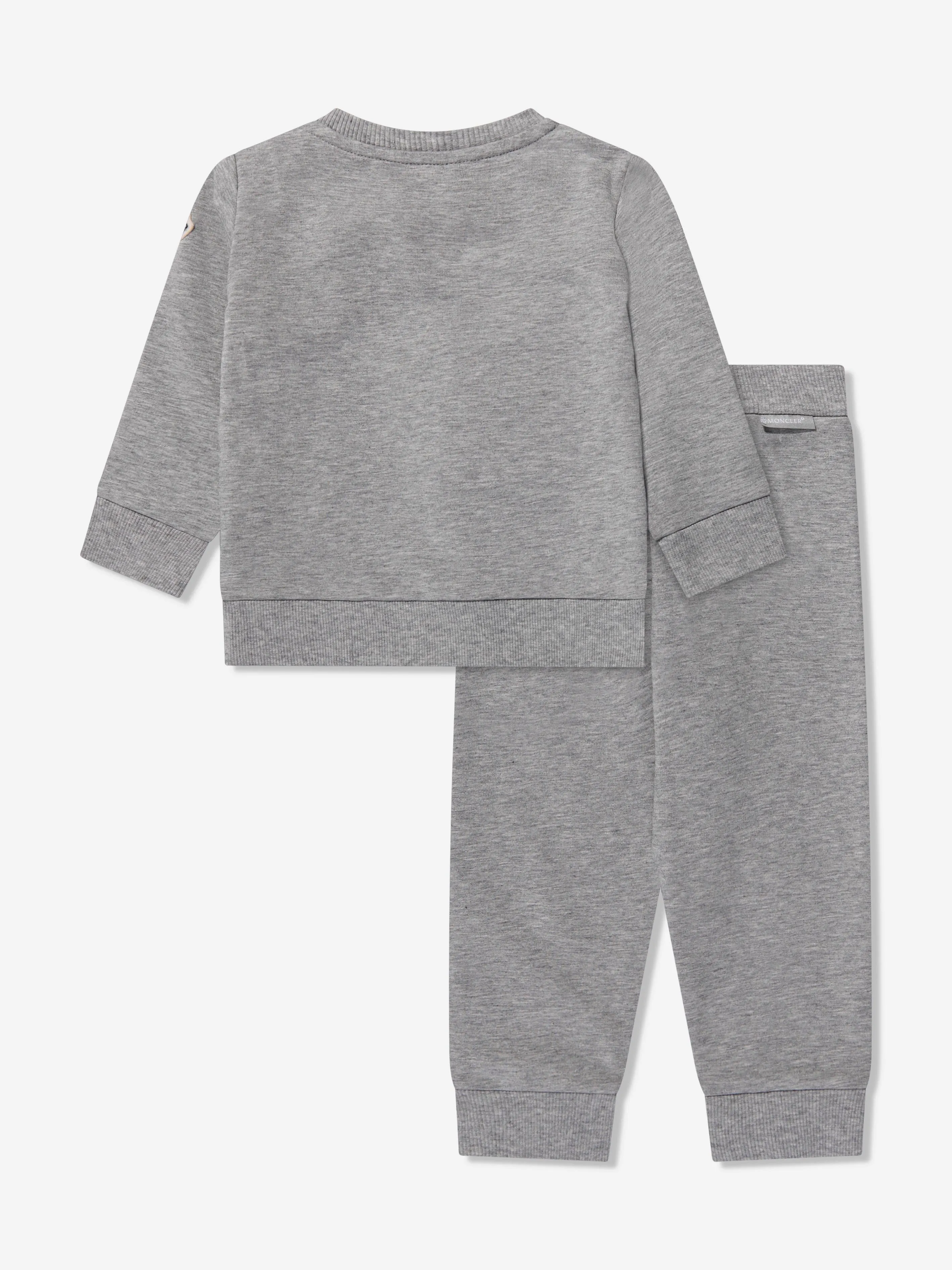 Moncler Enfant Survêtement Bébé Garçon Logo Gris