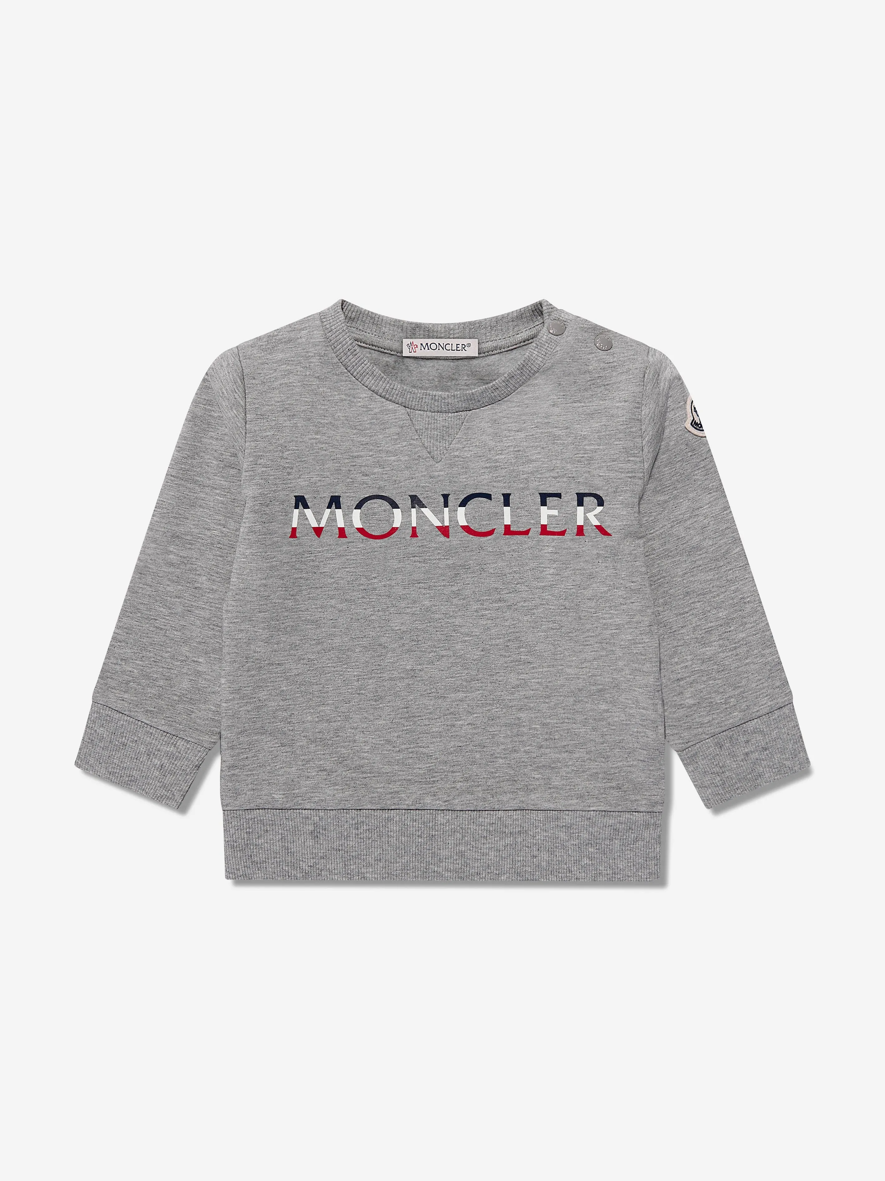 Moncler Enfant Survêtement Bébé Garçon Logo Gris