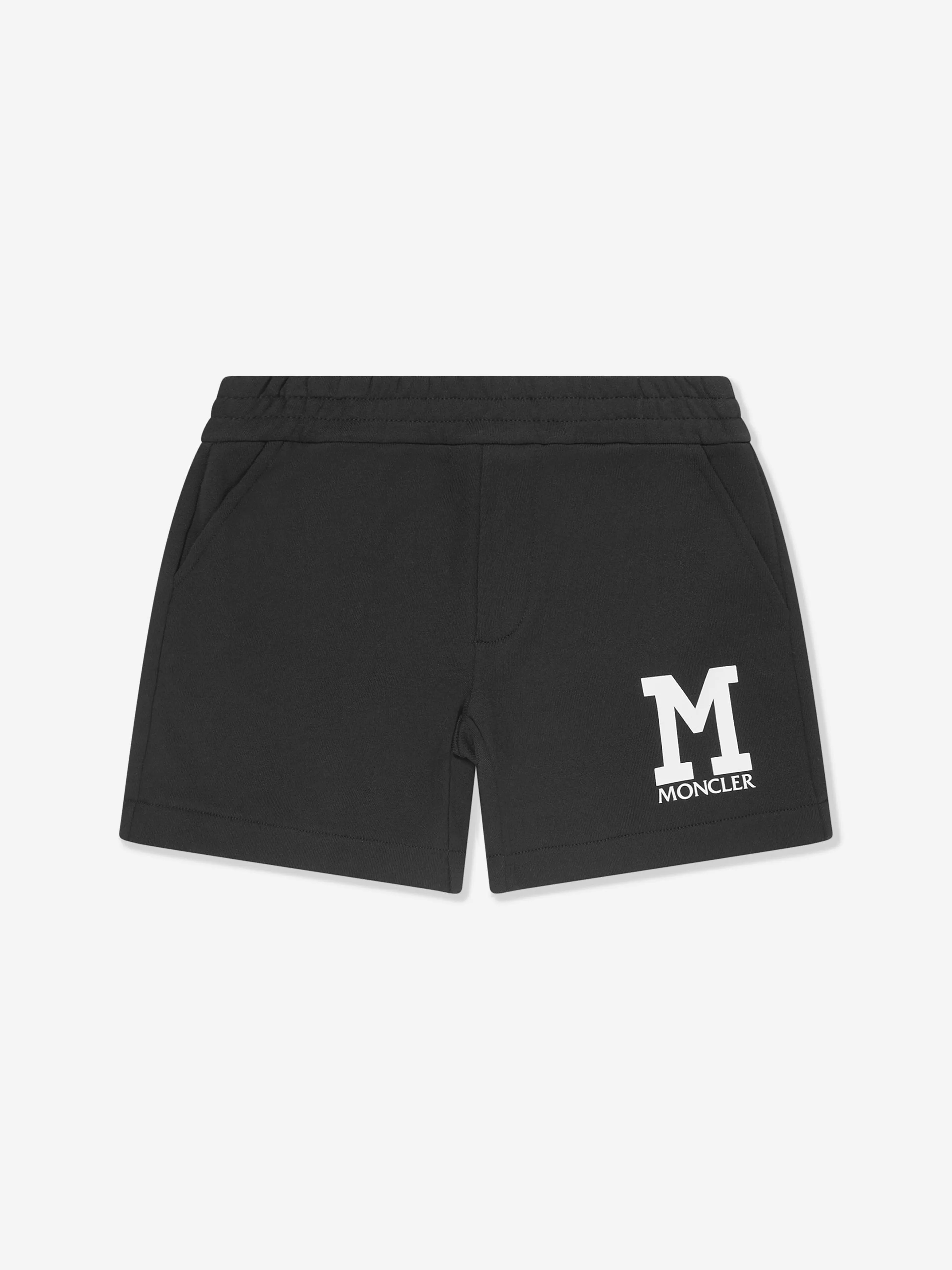Moncler Enfant Tracksuit Court pour Garçons avec Logo en Noir