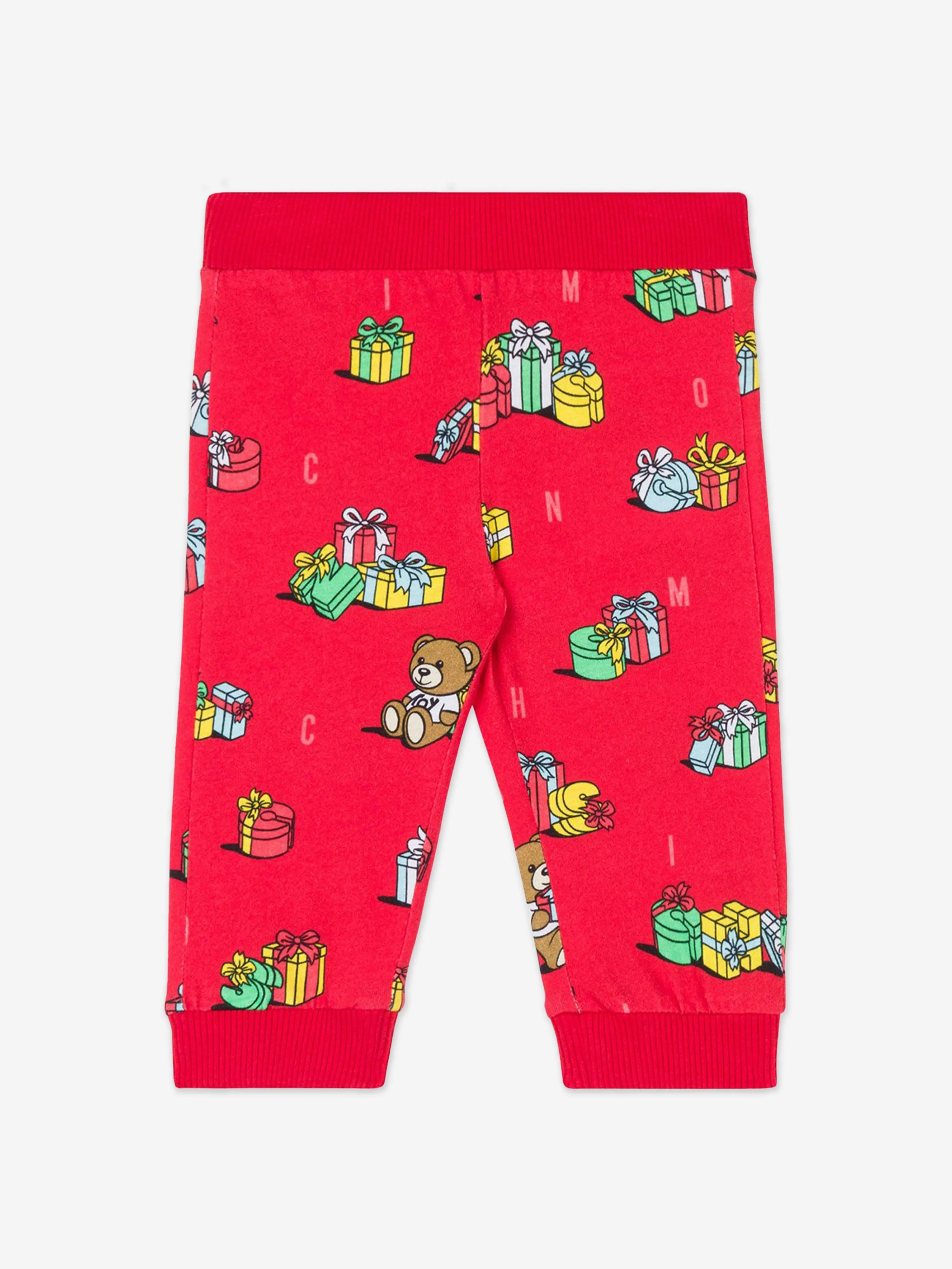 Ensemble Pantalon Moschino Baby Ours de Noël Multicolore