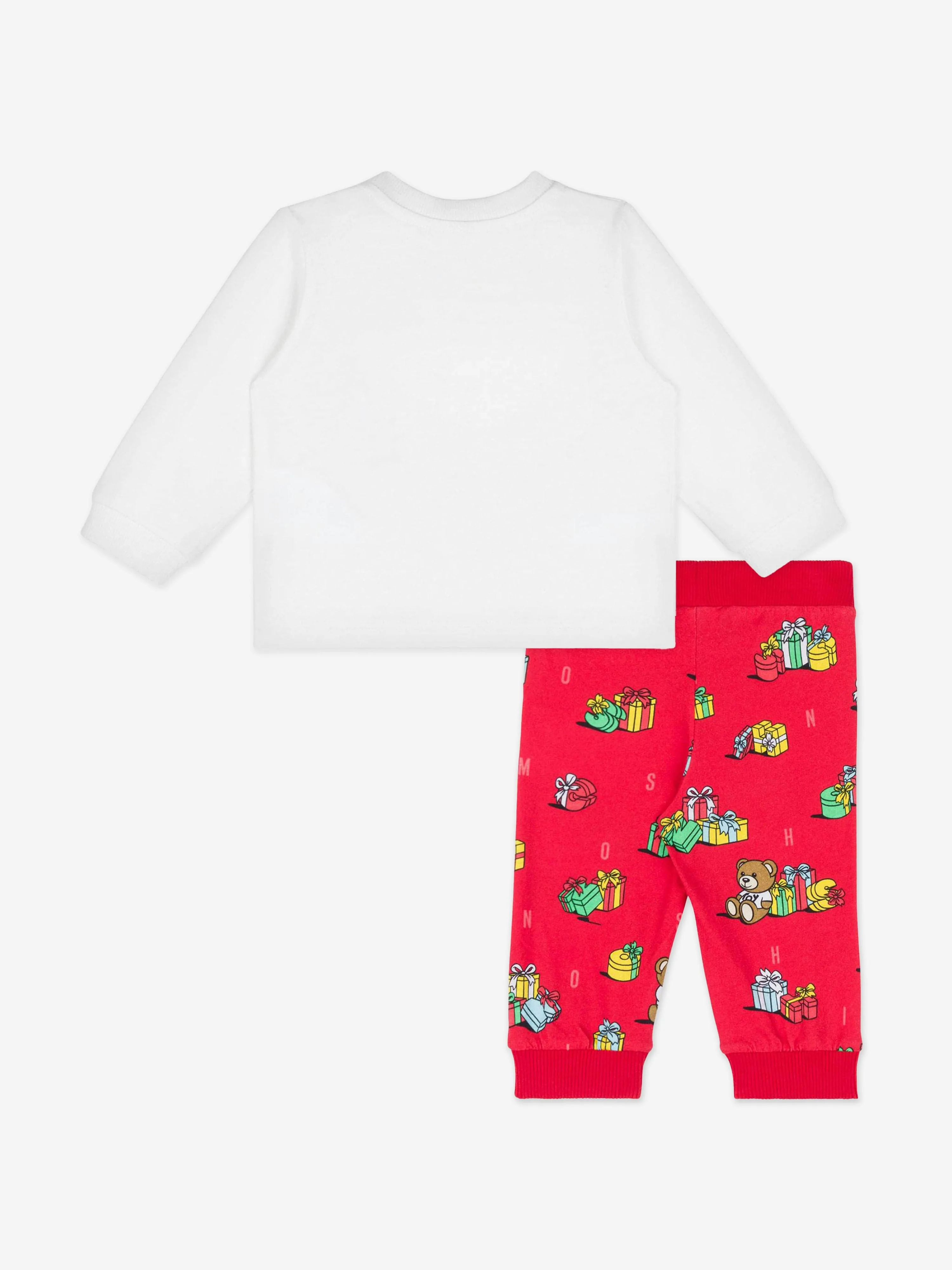 Ensemble Pantalon Moschino Baby Ours de Noël Multicolore