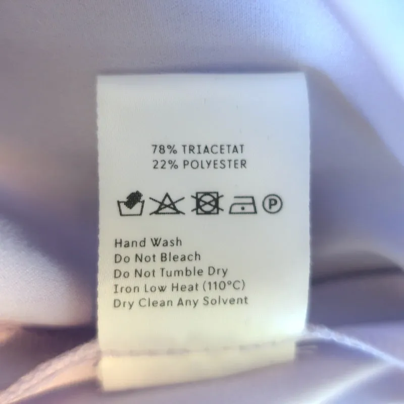 Nanushka Salome Wrap Top Lilac Satin Taille Moyenne Blouse à Manches Longues NEUVE