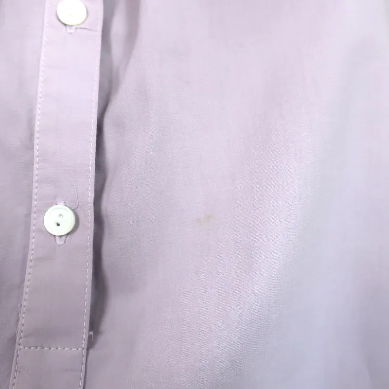 Blouse Nili Lotan Mattie en coton lilas, taille moyenne, manches blouson
