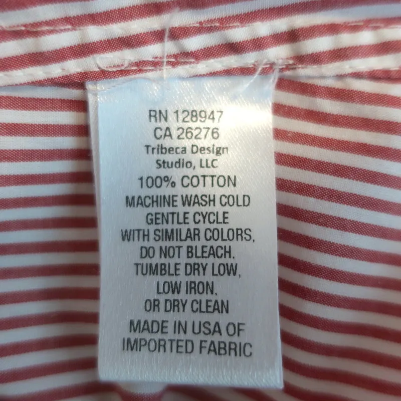 Chemise à rayures Nili Lotan Rouge/Blanc en coton Taille Petite Manches longues
