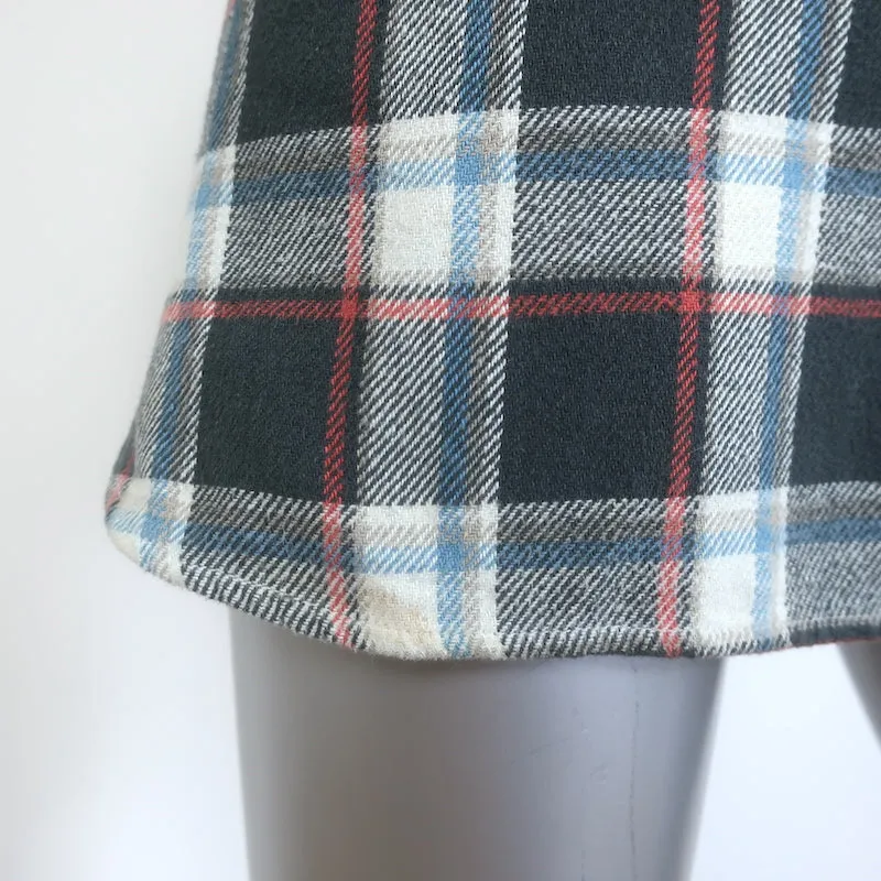 Chemise en flanelle à carreaux Nili Lotan Gris/Crème en coton Taille Large Manches longues Haut