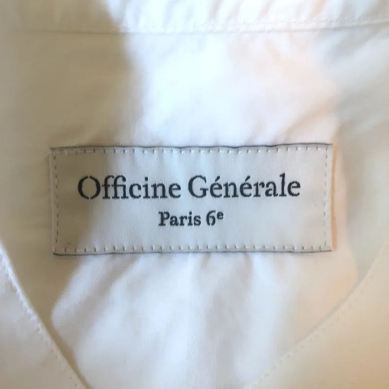 Officine Generale Chemise Amelia à Boutons Blanc Coton Taille Petite Manches Longues Haut