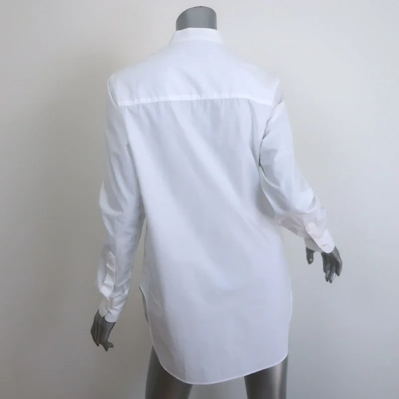 Officine Generale Chemise Amelia à Boutons Blanc Coton Taille Petite Manches Longues Haut