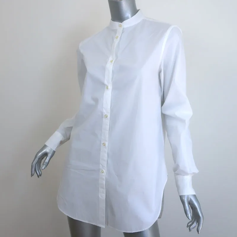 Officine Generale Chemise Amelia à Boutons Blanc Coton Taille Petite Manches Longues Haut