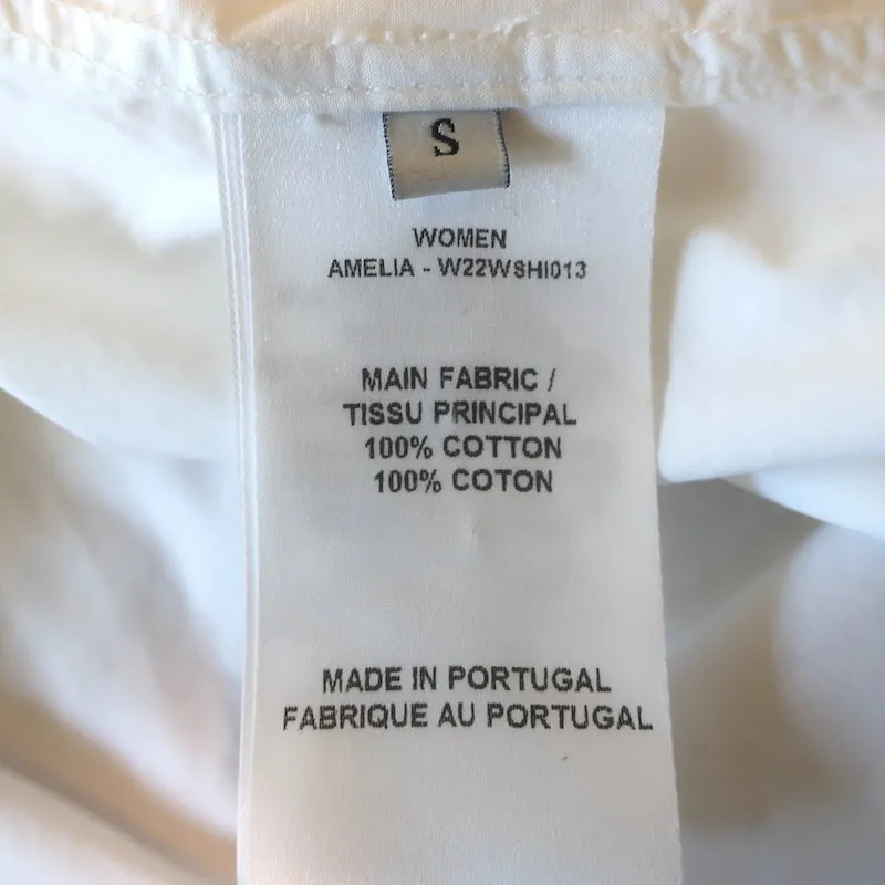 Officine Generale Chemise Amelia à Boutons Blanc Coton Taille Petite Manches Longues Haut
