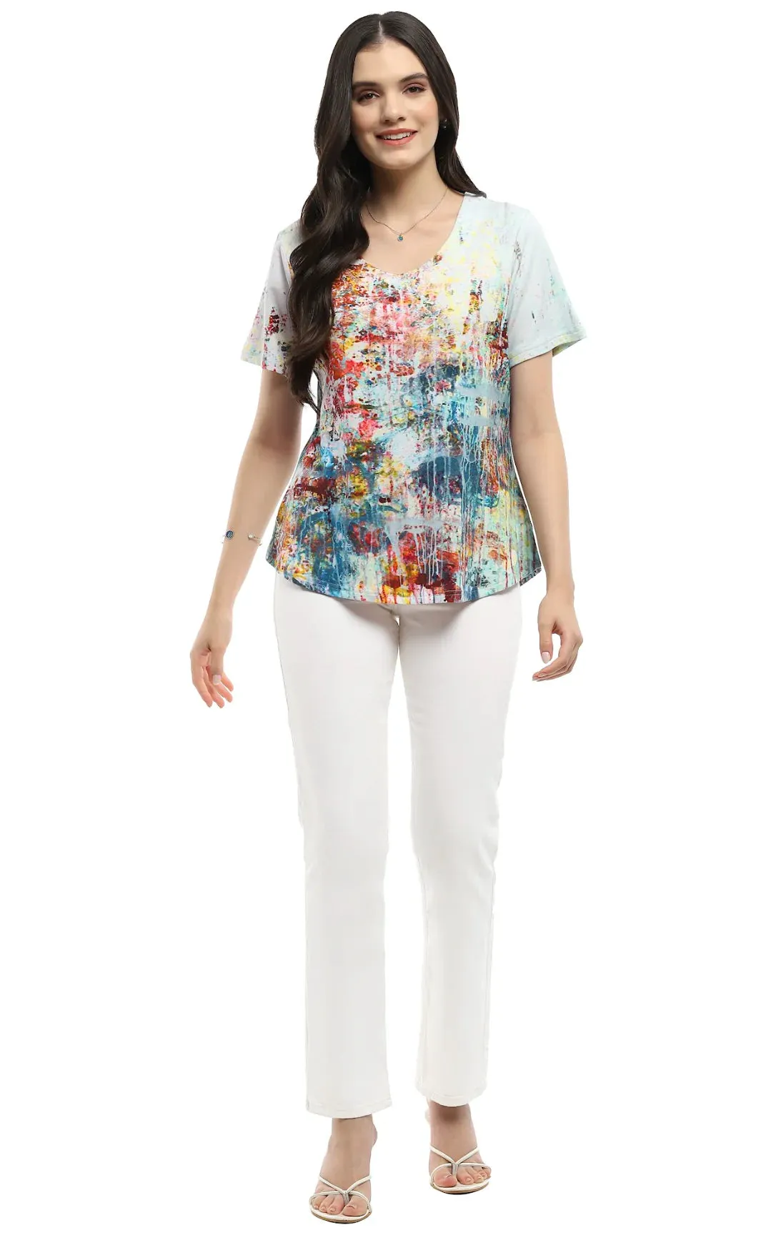 HAUT ALINA PERSIL & SAUGE - MULTICOLORE