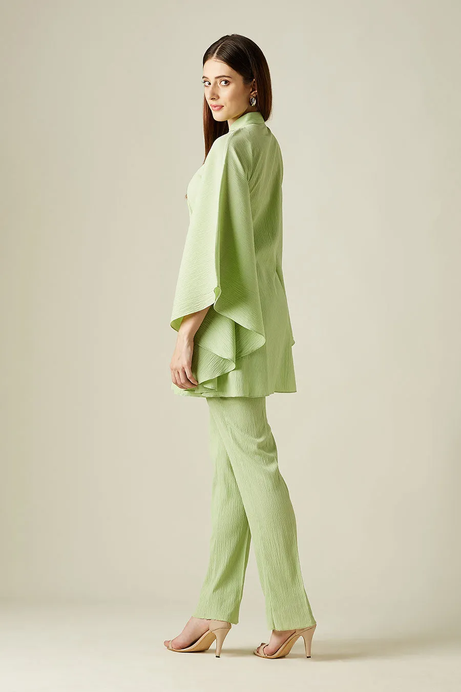 Ensemble Coordonné Kaftan et Pantalon Vert Galet