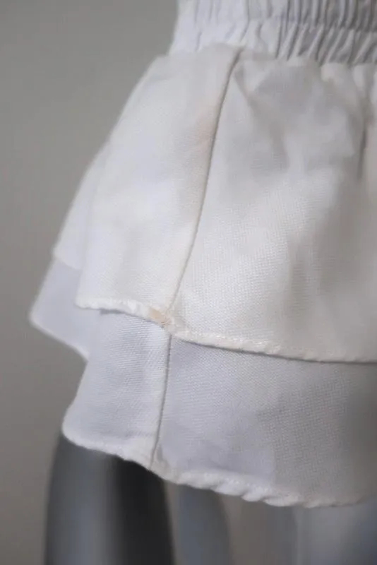 Petersyn Haut décolleté bretelle ciel blanc en coton froncé Taille S
