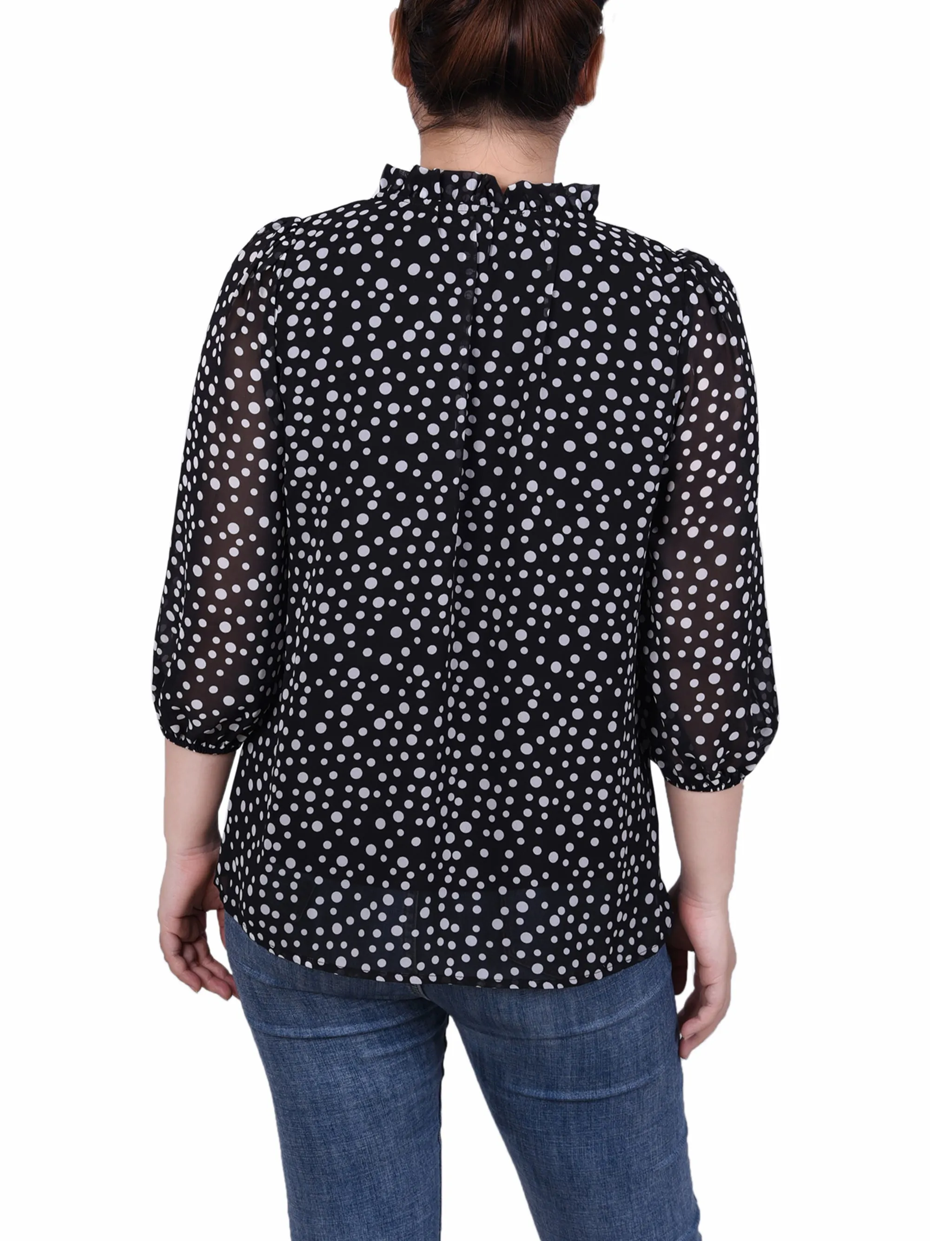 Blouse en mousseline 3/4 manches