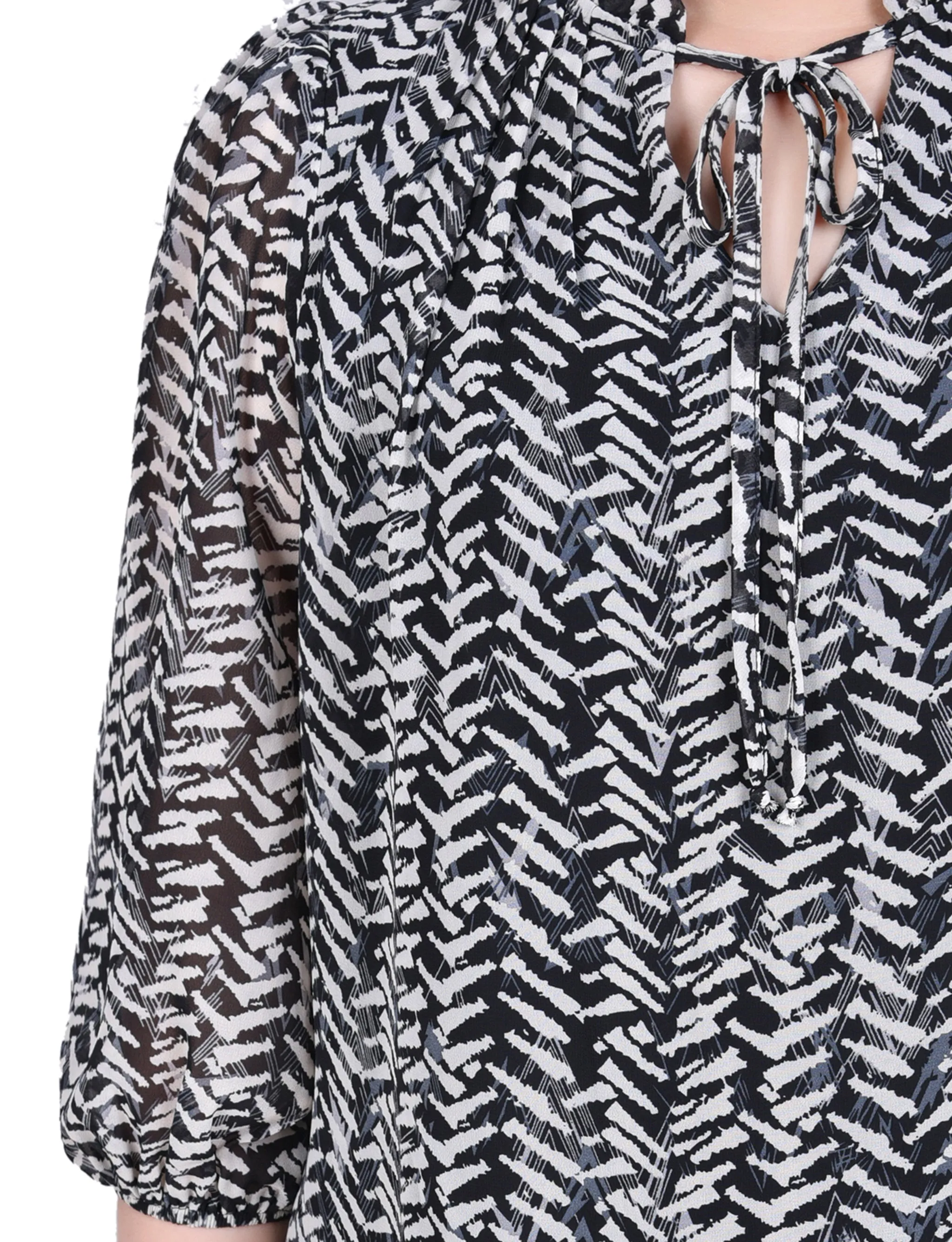 Blouse en mousseline 3/4 manches