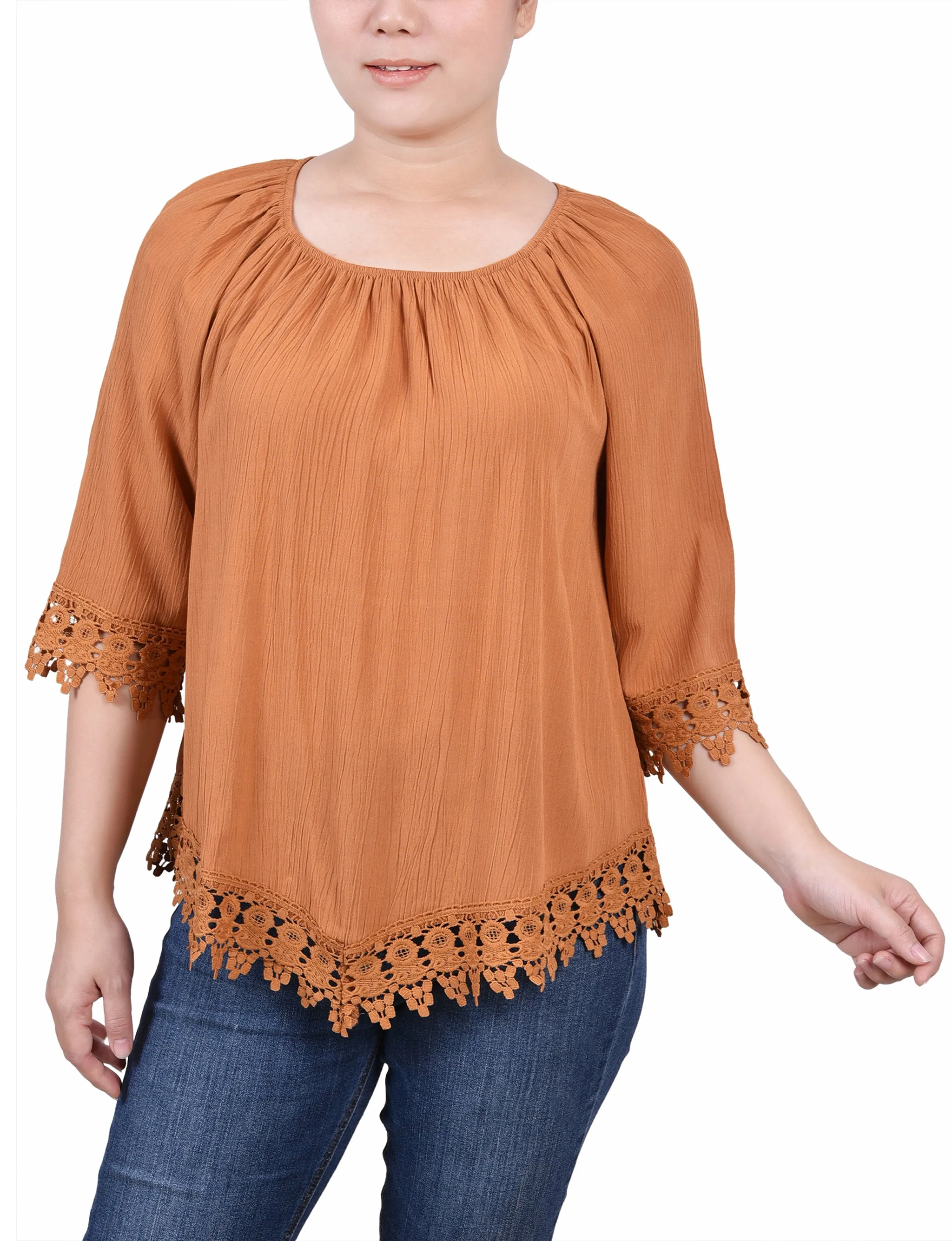 Blouse paysanne 3/4 manches
