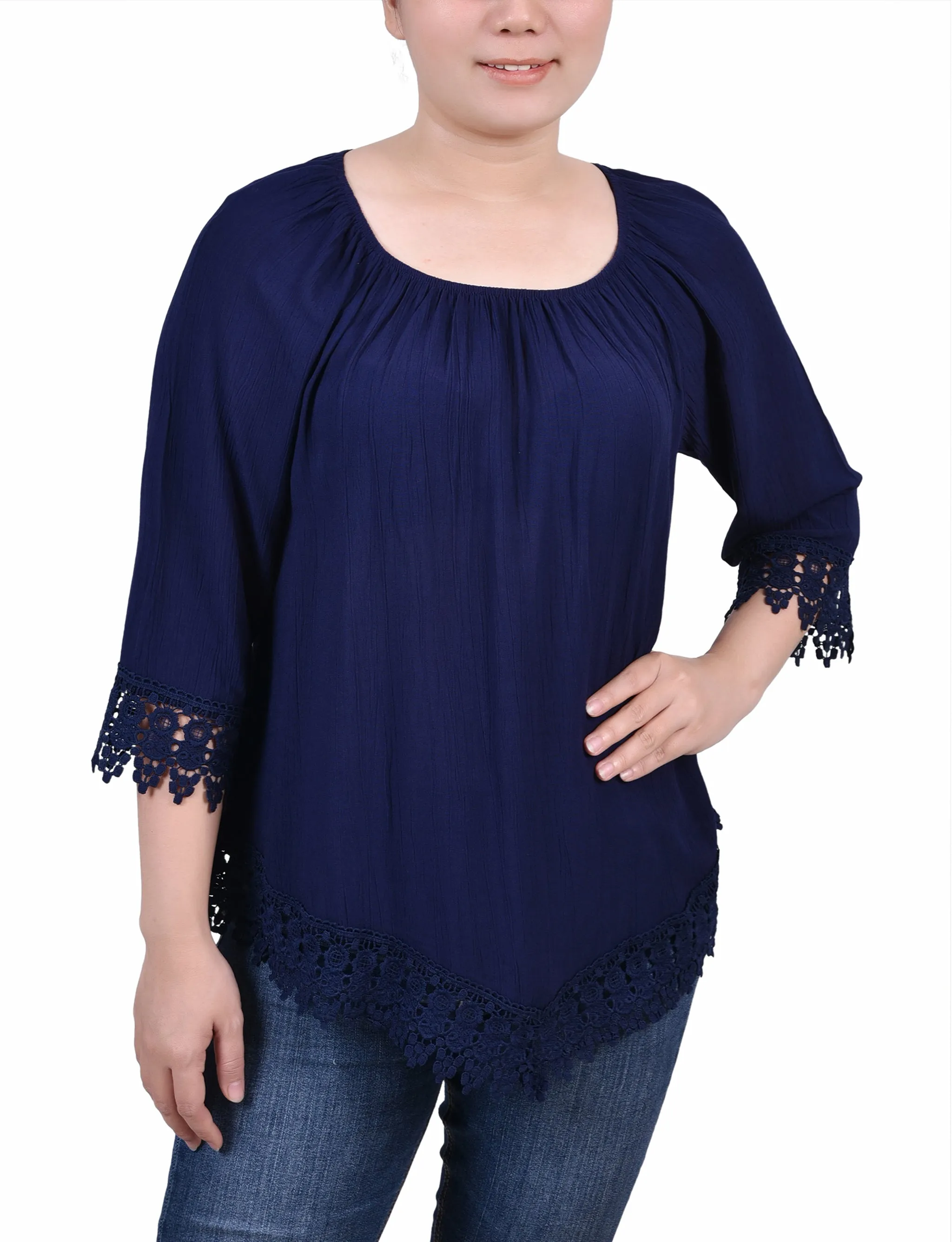 Blouse paysanne 3/4 manches